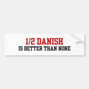 Hälfte Dänisch Autoaufkleber