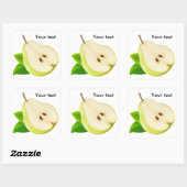 Hälfte der Birne Quadratischer Aufkleber (Blatt)