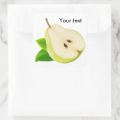 Hälfte der Birne Quadratischer Aufkleber (Tasche)