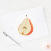 Hälfte der Birne Runder Aufkleber (Umschlag)