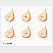 Hälfte der Birne Runder Aufkleber (Blatt)