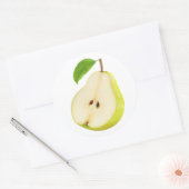 Hälfte der gelben Birne Runder Aufkleber (Umschlag)