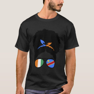 Hälfte der ivorischen Hälfte kongolesischen afro E T-Shirt
