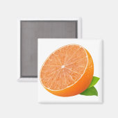 Hälfte der Mandarine Magnet (Vorderseite/Rückseite)