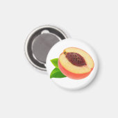 Hälfte der Pfirsich Magnet (Vorderseite/Rückseite)