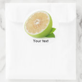 Hälfte der weißen Grapefruits Runder Aufkleber (Tasche)