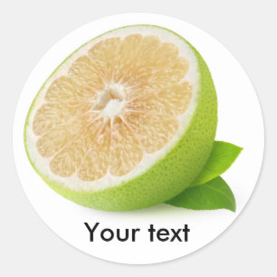 Hälfte der weißen Grapefruits Runder Aufkleber