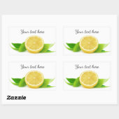 Hälfte der Zitrone Rechteckiger Aufkleber (Blatt)