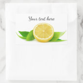 Hälfte der Zitrone Rechteckiger Aufkleber (Tasche)