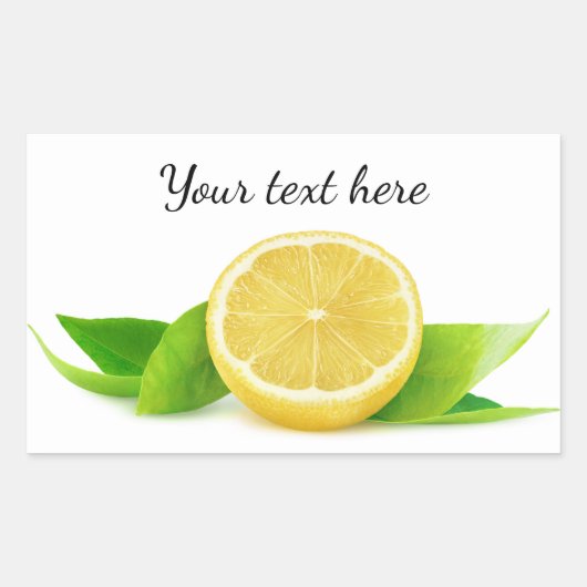 Hälfte der Zitrone Rechteckiger Aufkleber (Vorderseite)