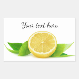 Hälfte der Zitrone Rechteckiger Aufkleber