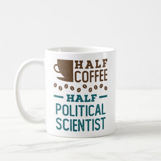 Hälfte des Kaffees Politologe Kaffeetasse (Links)
