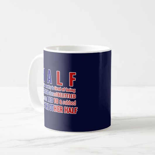 Hälfte des Landes - konservatives Denken Kaffeetasse (Vorderseite Links)