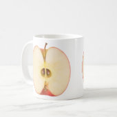 Hälfte des roten Apfels Kaffeetasse (Vorderseite Links)