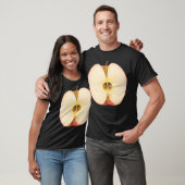 Hälfte des roten Apfels T-Shirt (Unisex)