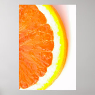 Hälfte einer Orange-Scheibe Poster