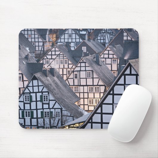 Hälfte-gezimmerte Häuser in Freudenberg, Mousepad (Mit Mouse)
