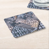 Hälfte-gezimmerte Häuser in Freudenberg, Rechteckiger Pappuntersetzer (angewinkelt)