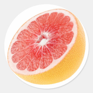 Hälfte Grapefruits Runder Aufkleber