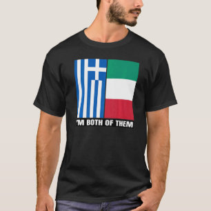 Hälfte Griechisch Hälfte Italienisches Erbe Italie T-Shirt
