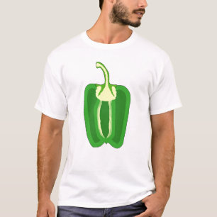 Hälfte grüner Pfeffer- T-Shirt