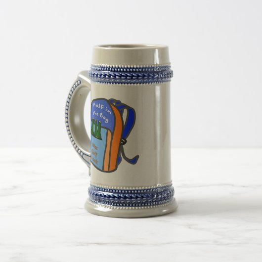 Hälfte in der Tasche Stein Bierglas (Vorderseite Links)