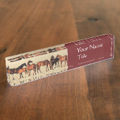 HÄLFTE/MARKE UND MAHLEN, braun Namensplakette (Seite)