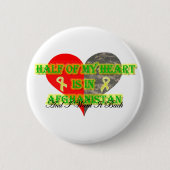 Hälfte meines Herzens ist in Afghanistan Button (Vorderseite)