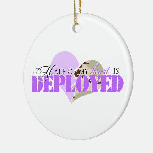 Hälfte meines Herzens wird entfaltet Keramikornament (Links)