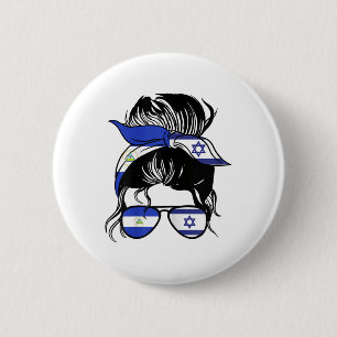 Hälfte Nicaraguan Hälfte israelischen Mix Nicaragu Button