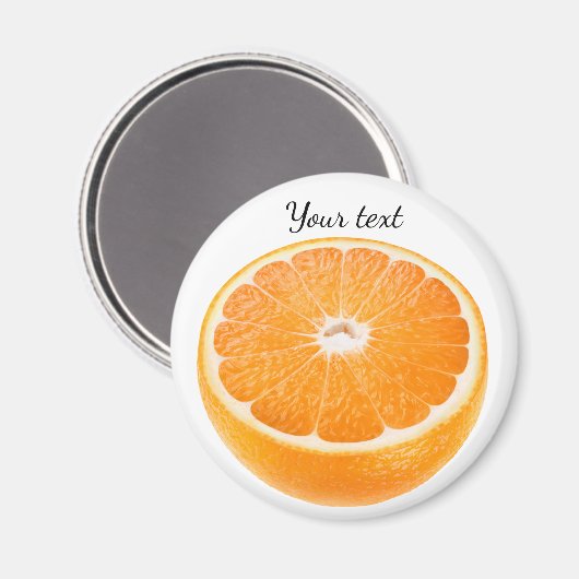 Hälfte Orange Magnet (Vorderseite/Rückseite)