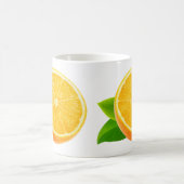 Hälfte Orangenobst Kaffeetasse (Mittel)