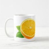 Hälfte Orangenobst Kaffeetasse (Links)