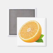 Hälfte Orangenobst Magnet (Vorderseite/Rückseite)