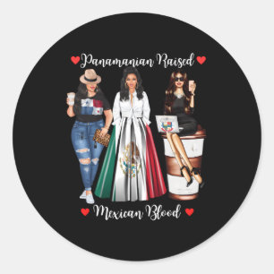 Hälfte Panaian Hälfte mexikanisch aufgewachsen in Runder Aufkleber