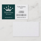 Hälfte u. halbes (Krone) - dunkelgrün (Gold) Visitenkarte (Vorne/Hinten)