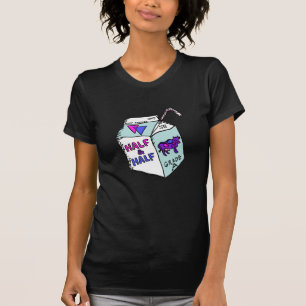 Hälfte u. halbes T-Shirt
