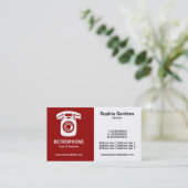 Hälfte u. halbes (Wallphone) - Kastanienbraun und Visitenkarte (Stehend Vorderseite)