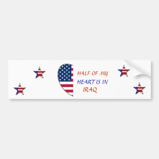 HÄLFTE VON M.Ü.-HERZEN, STOSSDÄMPFER KRANKER AUTOAUFKLEBER (Vorne)