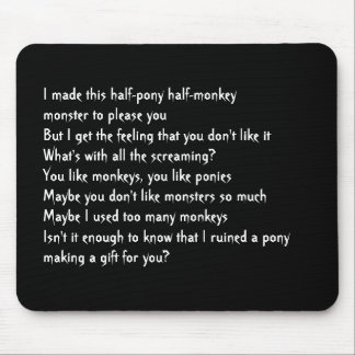 Hälftepony Hälfteaffe Monster Mousepad