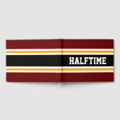 HALFTIME Athletic Bold Red Black Party Streifen Gästebuch (Voll)