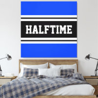 HALFTIME Bright Blue Schwarz-weiß Racing Streifen