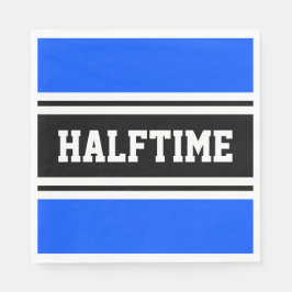 HALFTIME Bright Blue Schwarz-weiß Racing Streifen Serviette