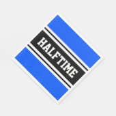 HALFTIME Bright Blue Schwarz-weiß Racing Streifen Serviette (Ecke)