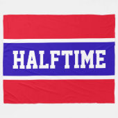HALFTIME Bright Sporty Red White Stripes Fleecedecke (Vorderseite (Horizontal))