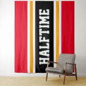 HALFTIME Fett Sporty Bright Red Black Stripes Wandteppich (Beispiel)