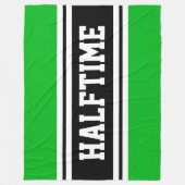 HALFTIME Fun Athletic Green Schwarz-weiß Stripes Fleecedecke (Vorderseite)