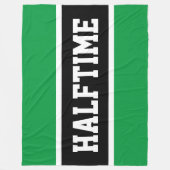 HALFTIME Helle, athletische grüne Schwarz-weiße St Fleecedecke (Vorderseite)