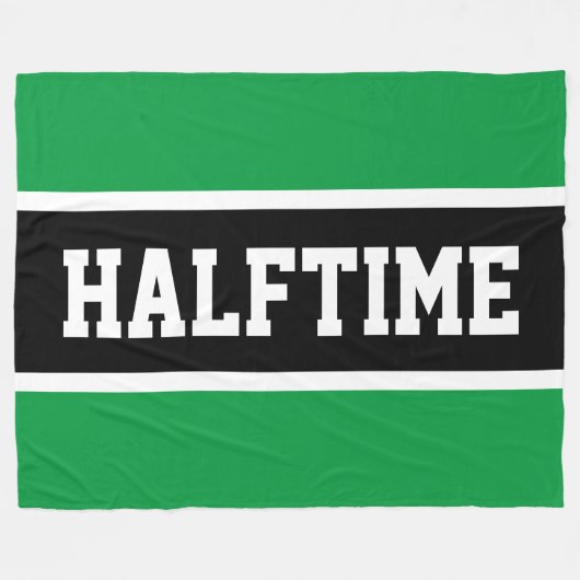 HALFTIME Helle, athletische grüne Schwarz-weiße St Fleecedecke (Vorderseite (Horizontal))