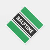 HALFTIME Schwarz-weiße Racing Streifen Serviette (Ecke)